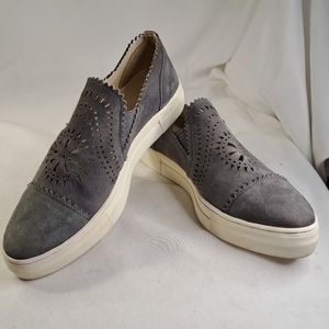 Seychelles Gray Suede Fancy Slip On Sneakers Women's Size 8.5